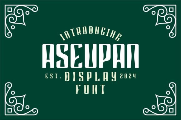 Aseupan: A Playful Display Font for Editorial Headlines