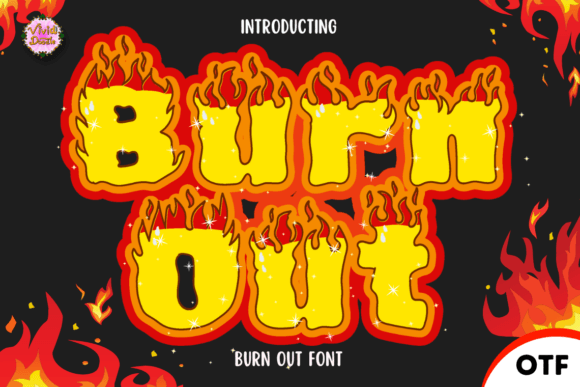 Burn Out Font: A Sizzling Display Typeface for Crafters and Product Creators