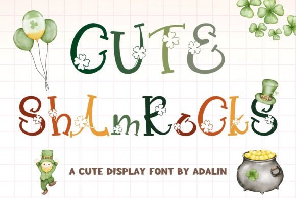 Cute Shamrocks: A Playful Display Font for Handmade Sellers