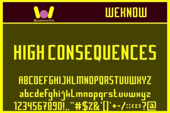 High Consequences: A Display Font for High-Impact Marketing