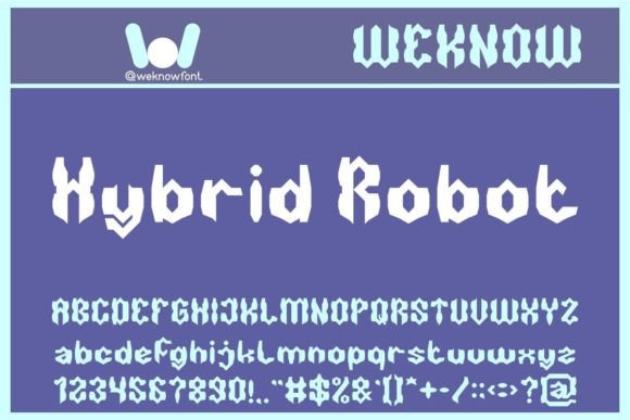 Hybrid Robot: A Futuristic Display Font for Web Design
