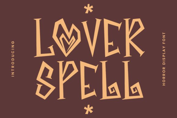 Lover Spell Font: A Witchy Display Typeface for Handmade Products