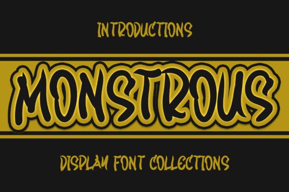 Monstrous: A Playful Display Font for Cheerful Branding