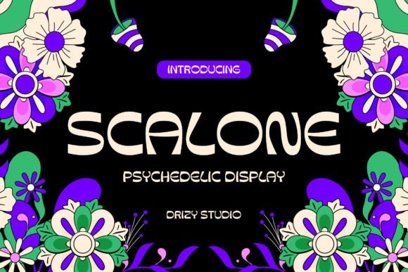 Scalone: A Psychedelic Display Font for Bold Campaign Visuals