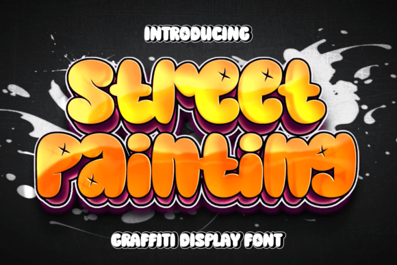 Street Painting: A Bold Display Font for Small Business Branding
