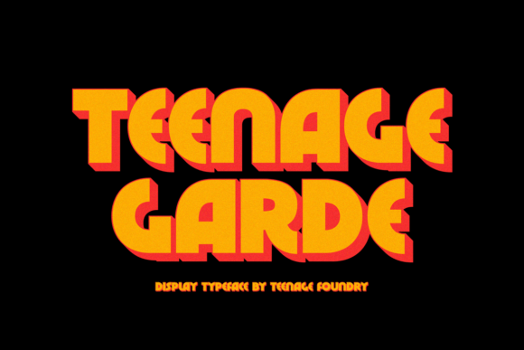 Teenage Garde: A Bold Display Font for Modern Editorial Design
