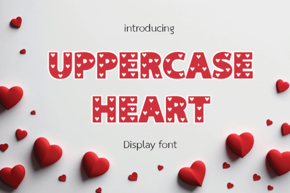 Uppercase Heart: A Playful Display Font for Small Business Branding